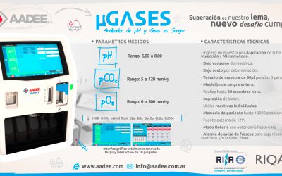 Nuevo analizador de pH y gases en sangre, el AADEE µGASES